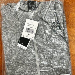 [S96168] Adidas Men's Cross-Up Full Zip Hoodie Light Solid Grey [NWT]